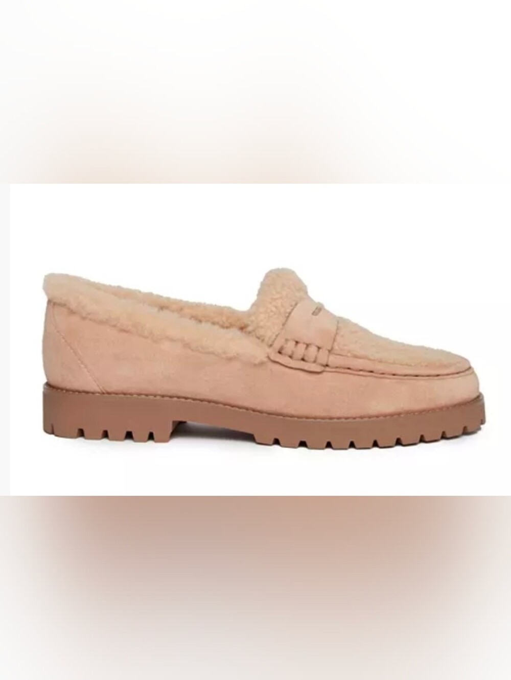 PAIGE Suede Shearling Lined Loafer